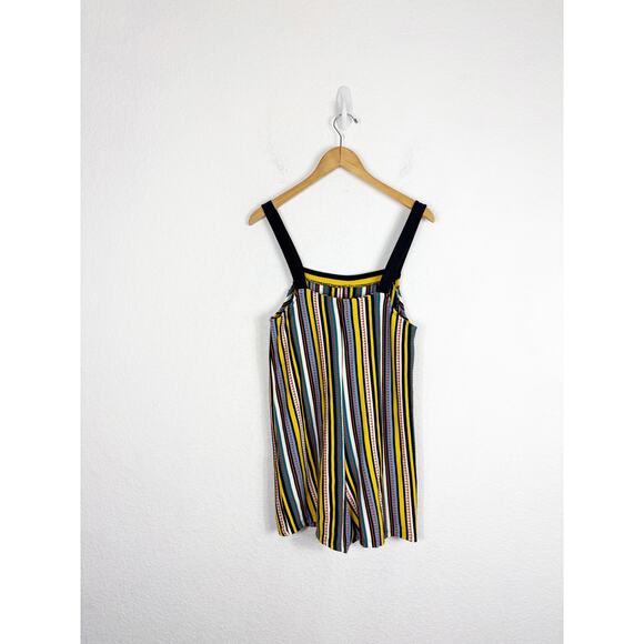 Zara Knit Multi Color Striped Romper Small Sleeveless Bohemian Lightweight - Picture 13 of 14